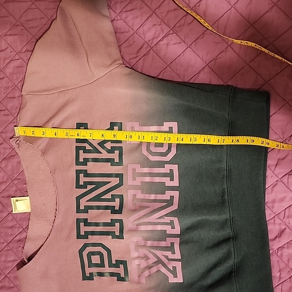 PINK Victoria's Secret Ombre Crop Sweatshirt - Picture 4 of 5